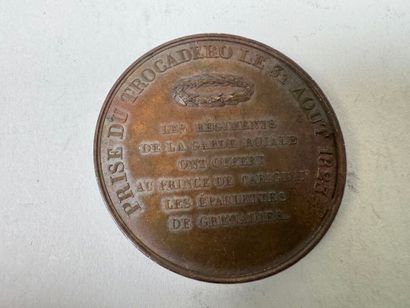 Lot of 7 bronze medals.
19th century.
D....