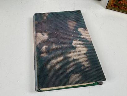 Two silver-plated picture frames decorated...