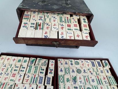 ASIA, 20th century.
Mah-jong game in wood...