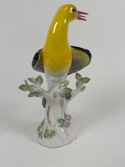 Large polychrome porcelain subject decorated...