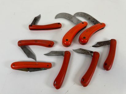 PRADINES - BAHCO.
Eight pocket knives or...