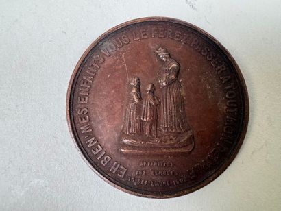 Lot of 4 bronze medals.
19th century.
D....