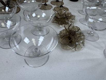 Important lot of glass and crystal, some...