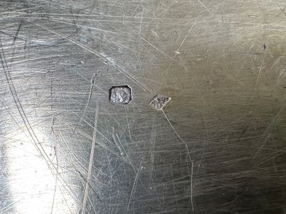 Plat ovale chantourné en argent 950/1000,...
