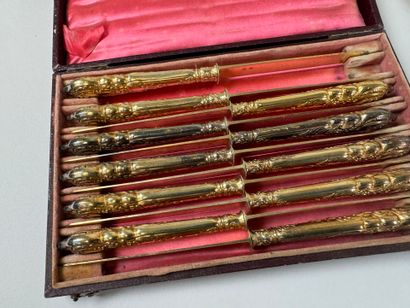 Partie de ménagère en vermeil 950/1000, poinçon...