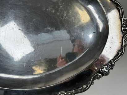 PEROU.
Grand plat en argent 925/1000, le...