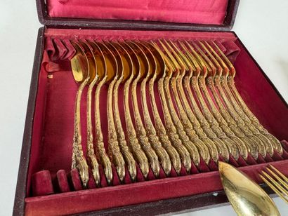 Partie de ménagère en vermeil 950/1000, poinçon...