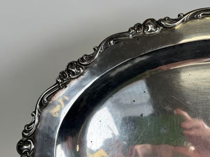 PEROU.
Grand plat en argent 925/1000, le...