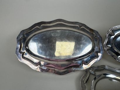 Trois plats en argent 950/1000, poinçon Minerve,...