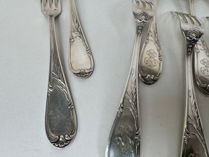 Partie de ménagère en argent 950/1000, poinçon...