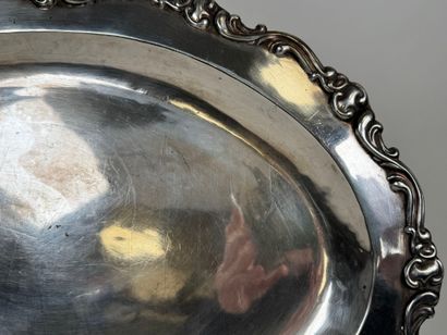 PEROU.
Grand plat en argent 925/1000, le...