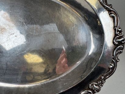 PEROU.
Grand plat en argent 925/1000, le...