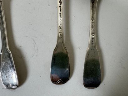 Lot de deux couverts en argent 950/1000,...