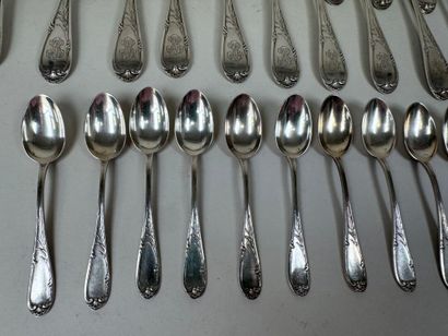 Partie de ménagère en argent 950/1000, poinçon...