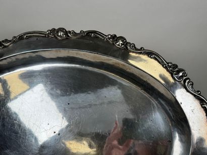 PEROU.
Grand plat en argent 925/1000, le...