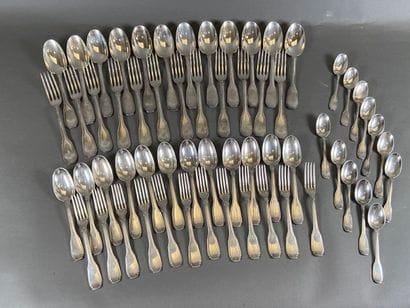Partie de ménagère en argent 950/100, poinçon...