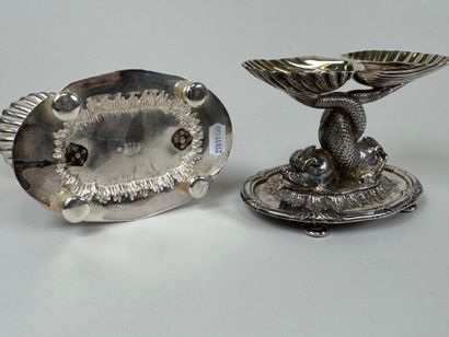ODIOT.
Paire de coupes à condiments ou salerons...
