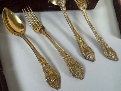 Partie de ménagère en vermeil 950/1000, poinçon...