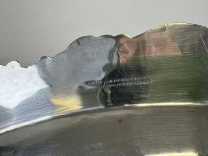 PEROU.
Grand plat en argent 925/1000, le...