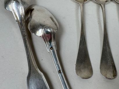 Lot de couverts dépareillés en argent 950/1000,...