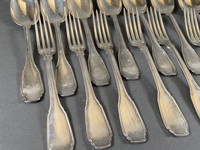 Partie de ménagère en argent 950/100, poinçon...