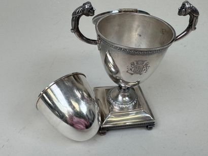 Moutardier en argent 950/1000, poinçon Minerve,...