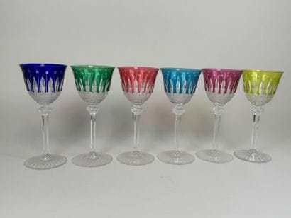 SAINT-LOUIS.
Modèle Tommy.
Suite de 6 verres...