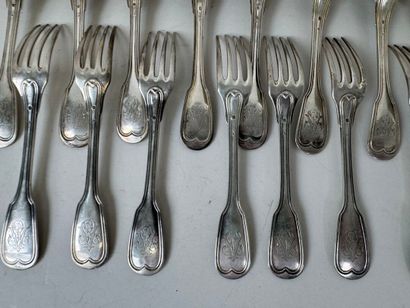 Partie de ménagère en argent 950/1000, modèle...