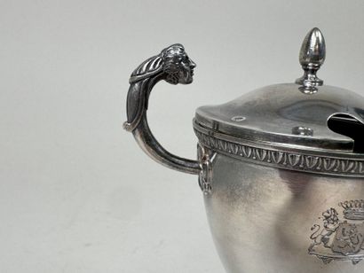 Moutardier en argent 950/1000, poinçon Minerve,...