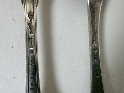 Lot de deux couverts en argent 950/1000,...