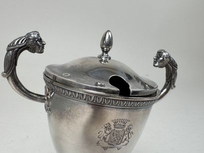 Moutardier en argent 950/1000, poinçon Minerve,...