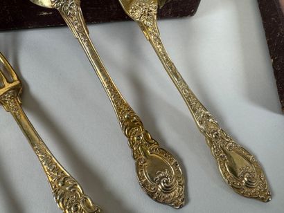 Partie de ménagère en vermeil 950/1000, poinçon...