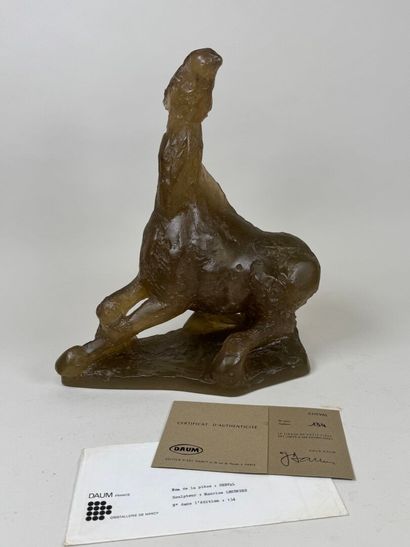 Maurice LEGENDRE pour DAUM France.
Cheval.
Importante...