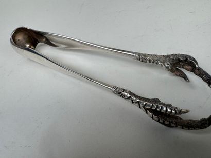 Pince de service en argent 950/1000e en forme...