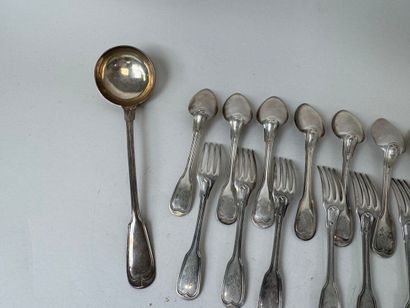 Partie de ménagère en argent 950/1000, modèle...