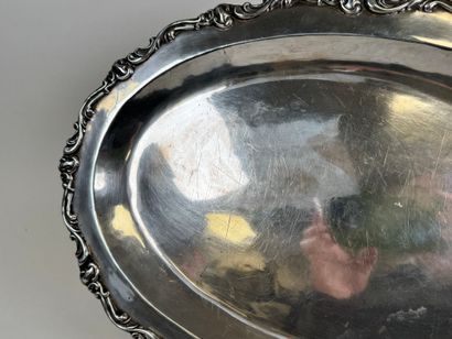 PEROU.
Grand plat en argent 925/1000, le...