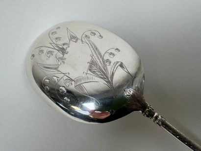 Pelle à glace en argent 950/1000, modèle...