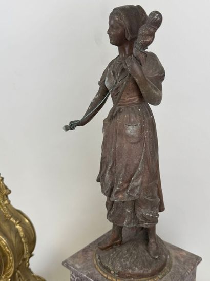 After CHAUVIN (19th-20th). 
La Fileuse. 
Marble...