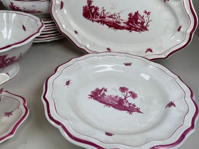 GIEN.
Important part of a polychrome earthenware...