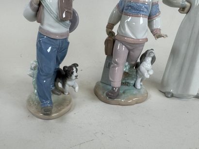 LLADRO in BARCELONA. 
Set of three polychrome...