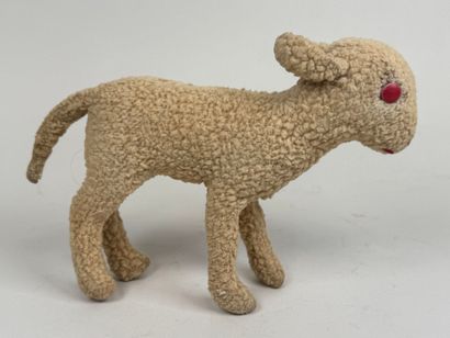 Antique plush featuring a lamb. 
Circa 1935....