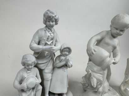 After FALCONNET. 
Angelot with amphora. 
Porcelain...