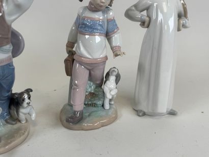 LLADRO in BARCELONA. 
Set of three polychrome...