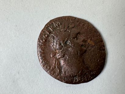 DOMITIAN As, 90-91, Rome copper.
Centered...