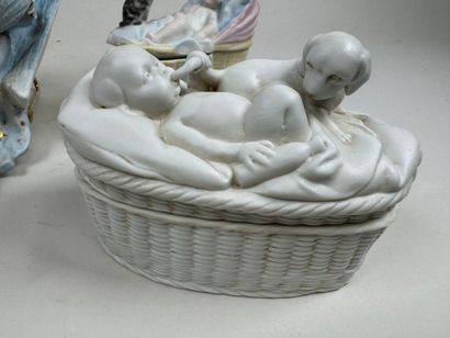 20th century school. 
Cradle with cat - Cradle...