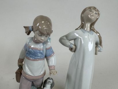 LLADRO in BARCELONA. 
Set of three polychrome...