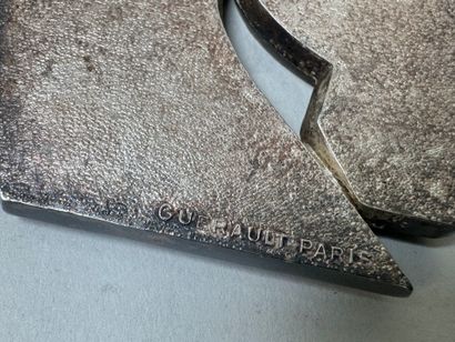 Silver-plated and enameled paperweight featuring...