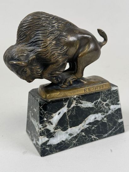 Jacques CARTIER (1907-2001) after.
Bison.
Bronze...
