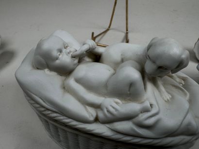 20th century school. 
Cradle with cat - Cradle...