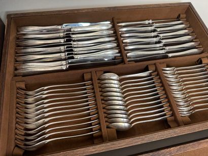 WISKEMANN silverware, Brussels.
Large silver-plated...